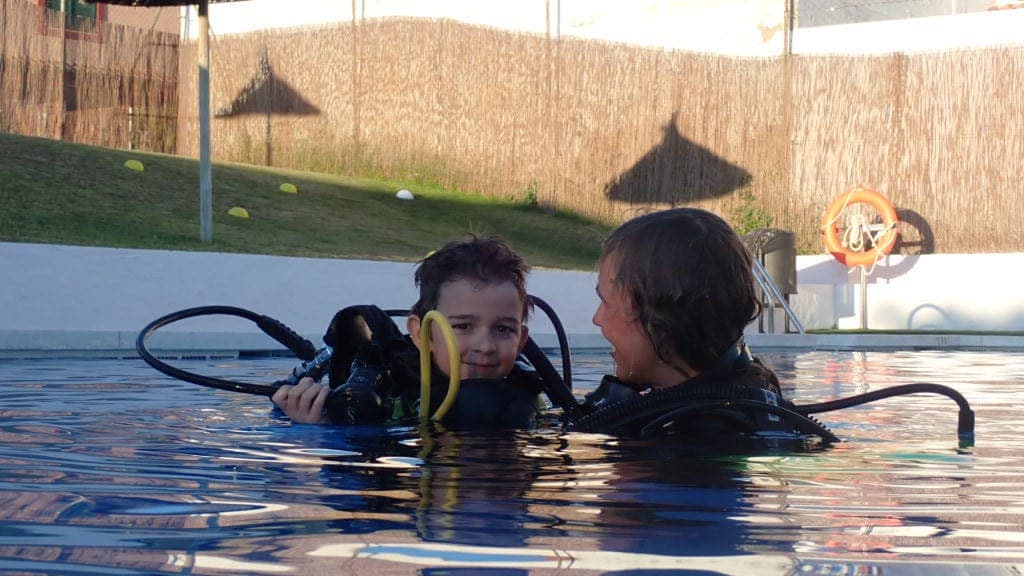 Try scuba diving kids
